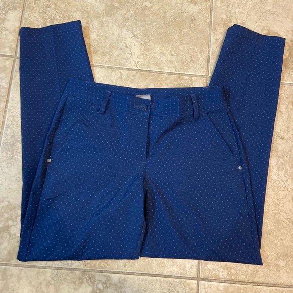 Puma Women’s Navy Blue Polka Dot Golf Pants Size 4 - Picture 6 of 6